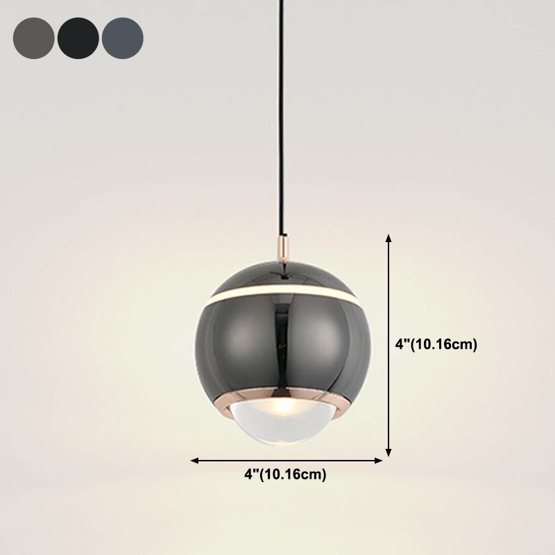 Spherical Shape Hanging Lighting Modern Style Metal 2 Light Hanging Lamp for Bedroom