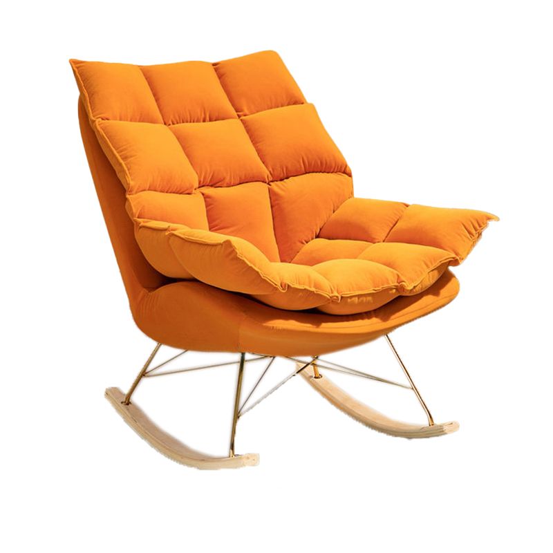 Modern Removable Cushions Rocking Chair Velvet Rocker Chair for Living Room