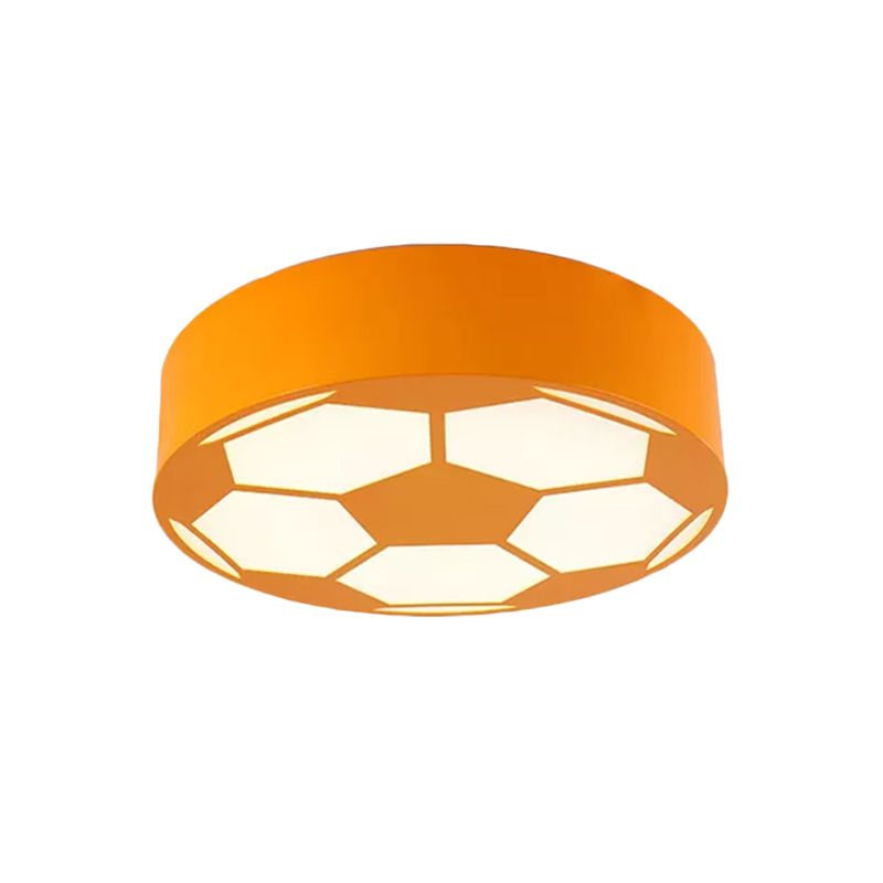Plafonnier LED en métal de style enfant avec abat-jour en acrylique, rouge/jaune/bleu