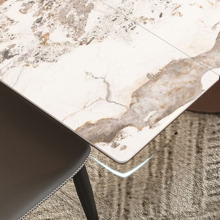 Contemporary 1/4/5/7 Pieces Dining Set Rectangle Dining Table with Pedestal Base