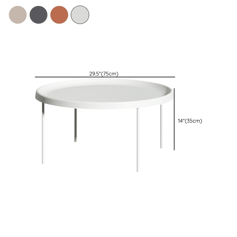 Mid-Century Modern Tray Top Coffee Table 4 Legs Iron Cocktail Table