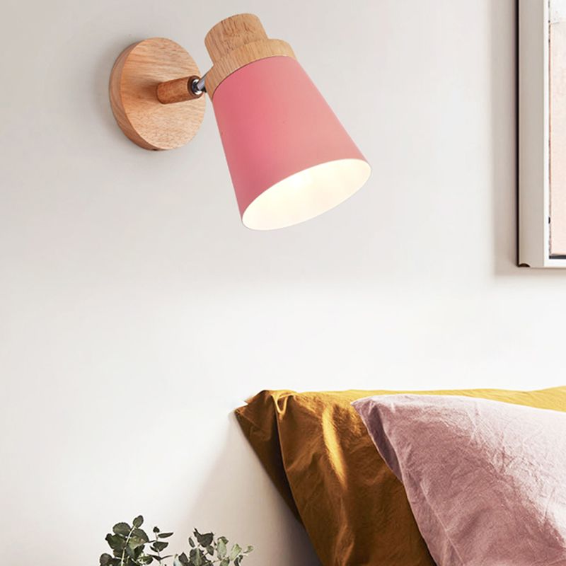 1-Light Tapered Wall Light Sconce Modern Style Metal Wall Mounted Lights