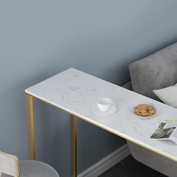 Glam Marble 1/2/3 Pieces Counter Height Set Rectangle Indoor Counter Set with Storage