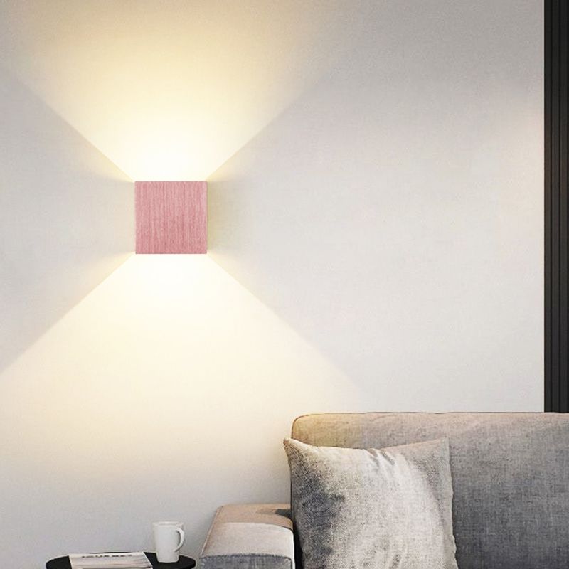 Lámpara montada en la pared cuadrada lámpara de montaje de pared de vidrio moderna para sala de estar