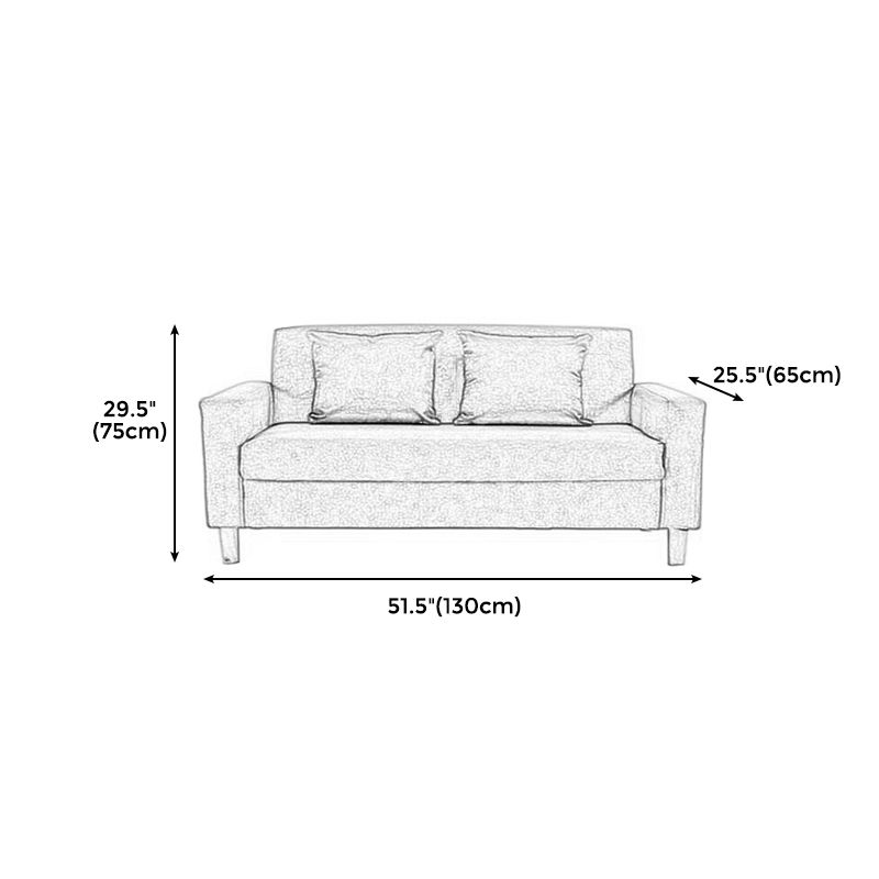 28,35 "H Leinenquadratarm modernes Sofa mit enges, rutschloser Sofa