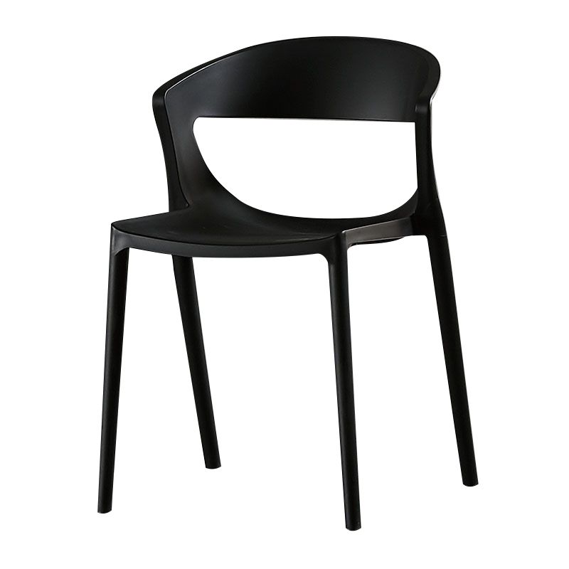 Moderne eet- en accentstoelen indoor-outdoor plastic open achterkant stoel