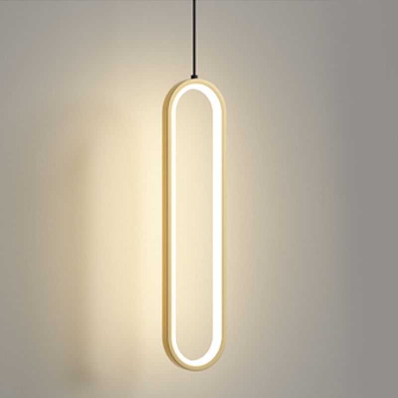Linear Shape Hanging Lighting Modern Style Metal Multi Light Hanging Lamp for Bedside
