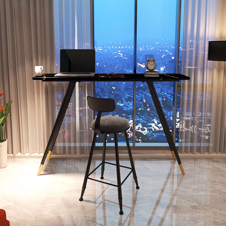 1/2 Pieces Bar Table and Stool Modern Sintered Stone Table and Armless Bar Chair