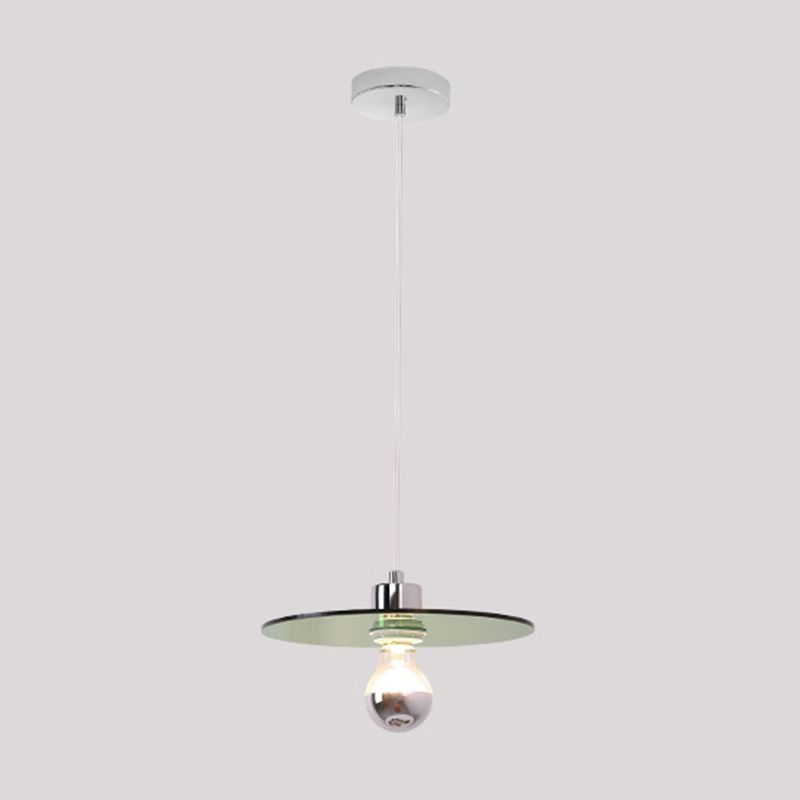 Circle Shape Hanging Lighting Modern Style Metal 1 Light Hanging Lamp for Bedside