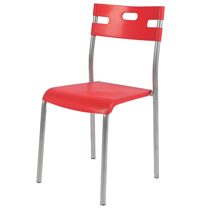 Minimalistischer Kunststoff -Essfutter Armless Stuhl Open Rücken stapelbare Essneitenstuhl