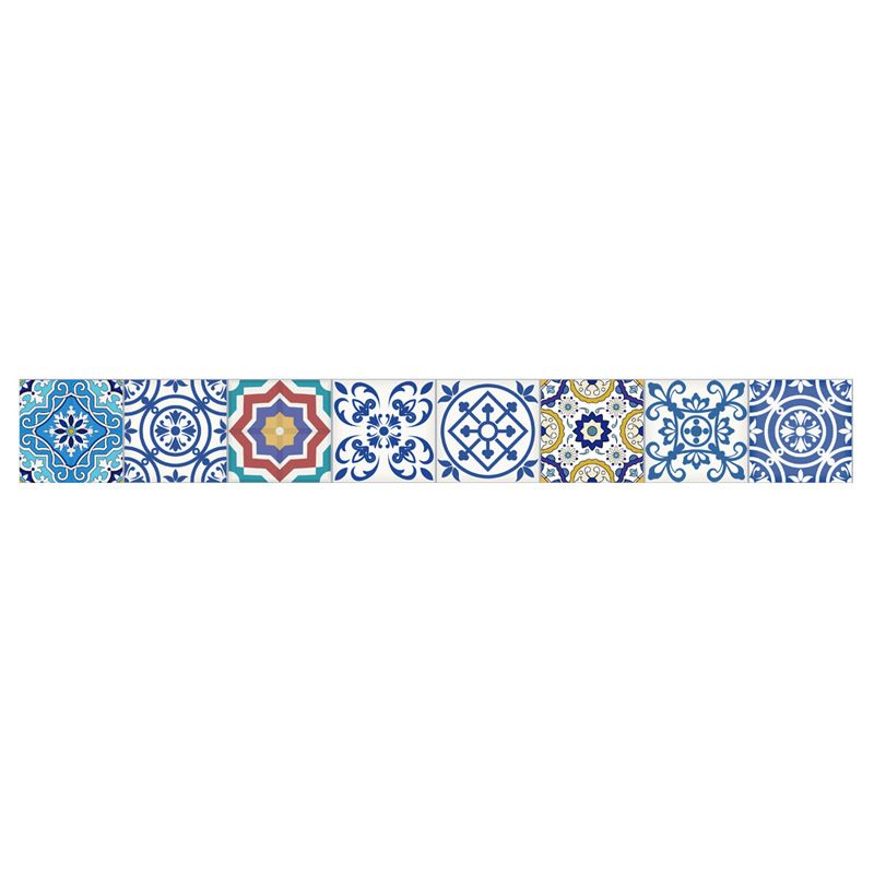 Removable Scroll Flower Wallpaper Border PVC Bohemia Wall Covering for Kitchen Backsplash