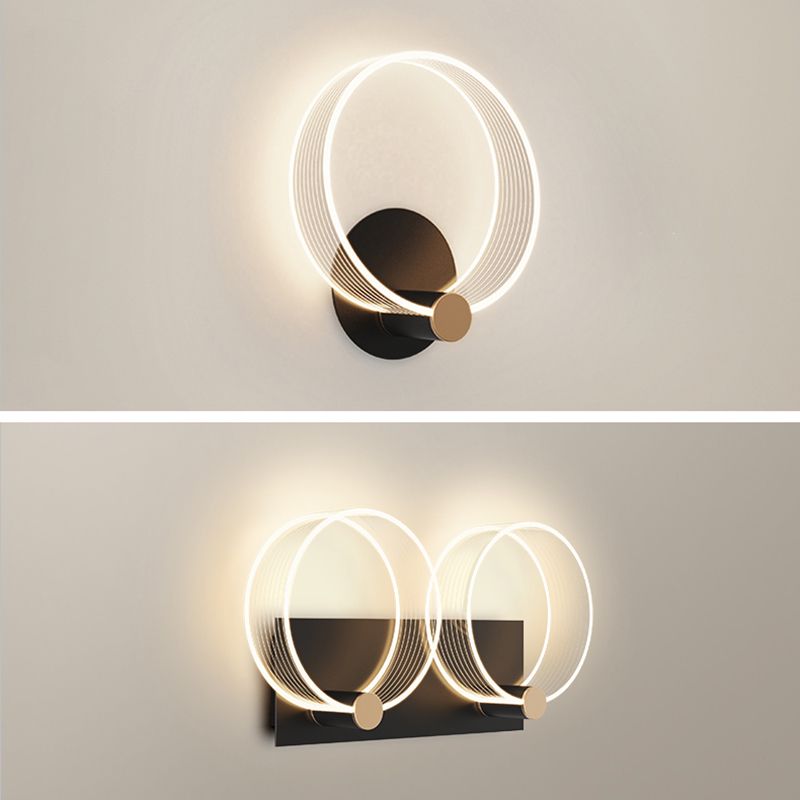 Zeitgenössische Metall-LED-Wand montierte Beleuchtung 1 Lichtwandleuchten für Wohnzimmer