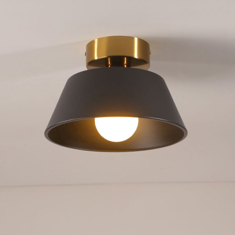 Iron 1 - Light Flush Mount Ceiling Lights Geometric Ceiling Flush in Black / White