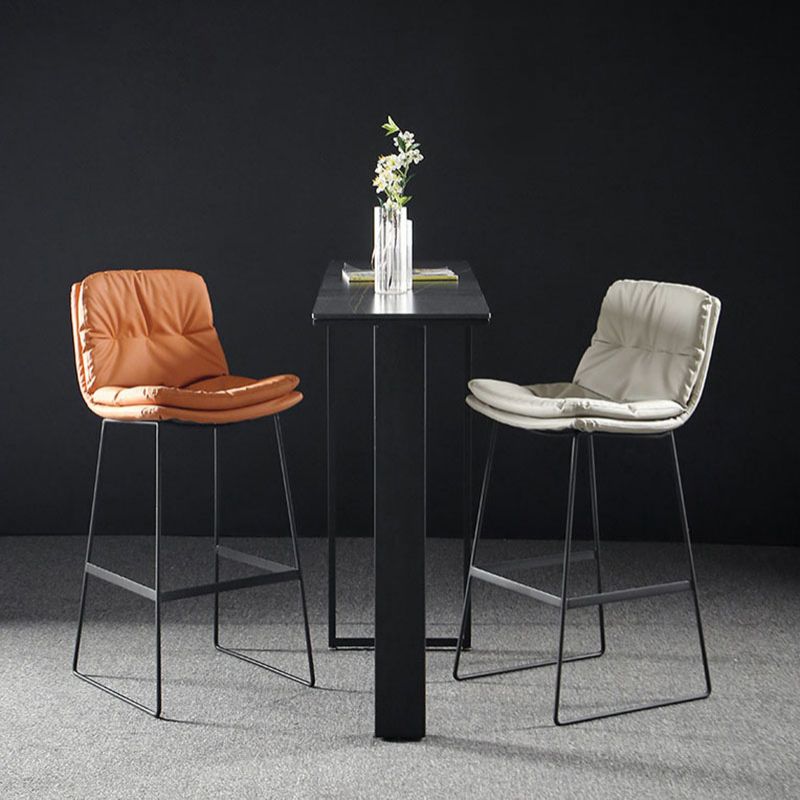 Industrial Rectangle Top Counter Table Marble Top 42-inch Height Table