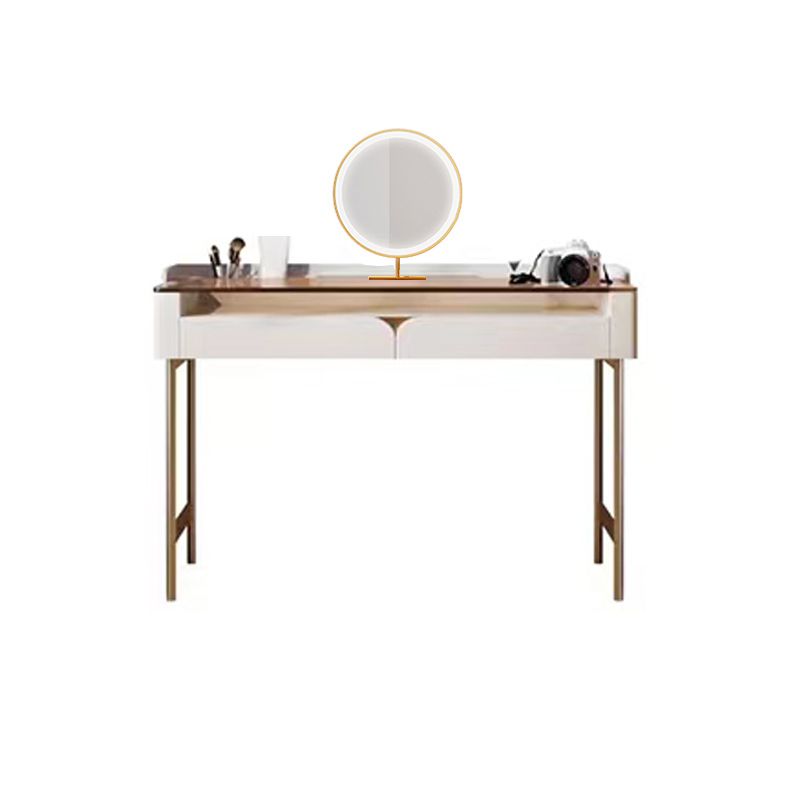 Glass Top Makeup Vanity Desk Storage Box Makeup Vanity Set with Drawer