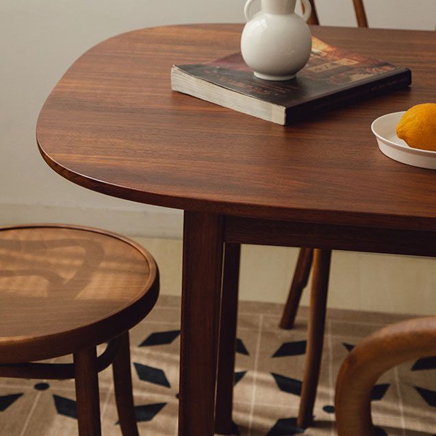 Dining Room Dinner Kitchen Table Solid Wood 4 Legs Dining Table