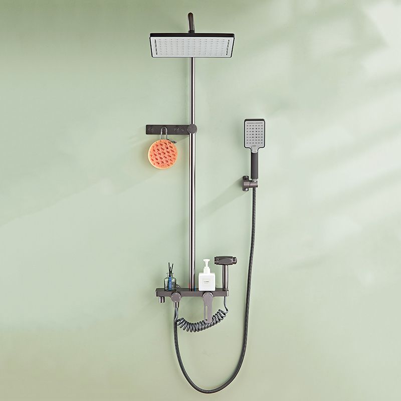 Modern Style Shower System Handle Lever Wall Mounted Spot Resist Shower System