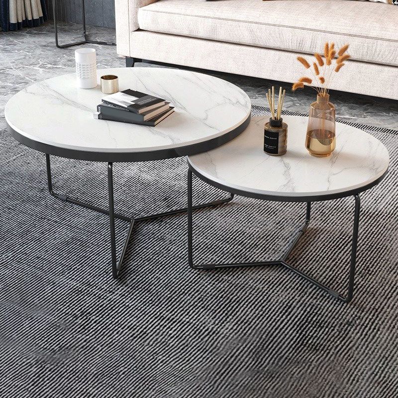 Frame 1 Coffee Table Slate Round Coffee Table for Living Room