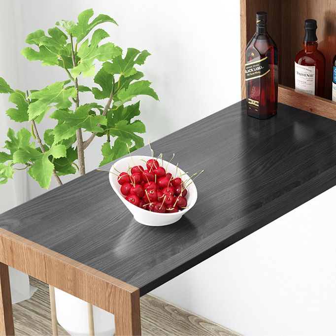 Folding Bar Pub Table Set 1/2/3 Pcs Modern Wood Bar Table and Mateal Frame Stools