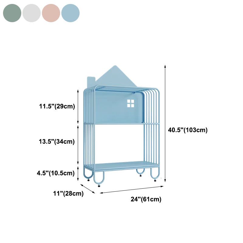 Modern Style Bookcase Metal Open Back Bookshelf for Home Office
