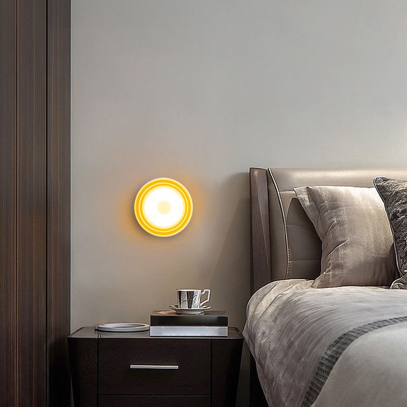 Modern Simple Shape Wall Mounted Light 1 Light Metal Flush Mount Wall Sconce