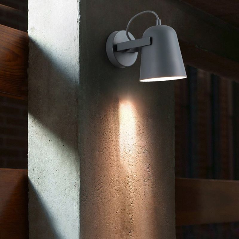 Illuminazione con applione da parete a campana contemporanea metallo 1 lampada montata a parete per la testa
