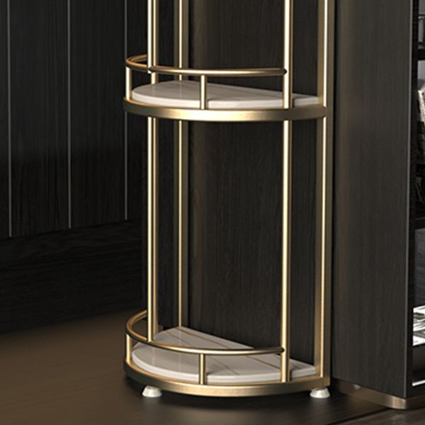 Glam Style Bar Table Set 1/3/5 Pieces Stone Fixed Counter Height Set for Indoor