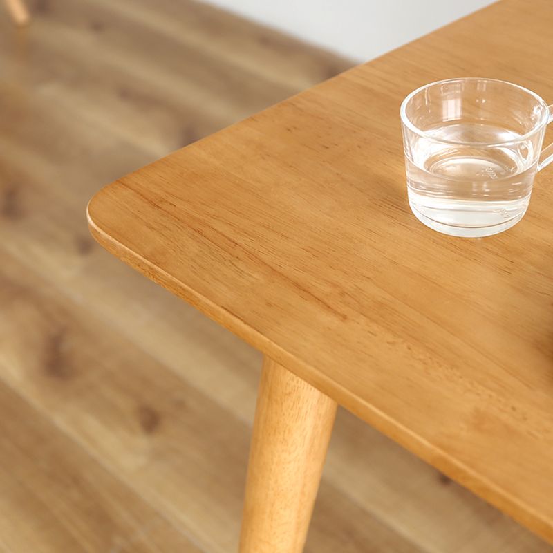 Rectangle Wooden Dining Table Modern Balata Wood Table with 4 Legs for Restaurant