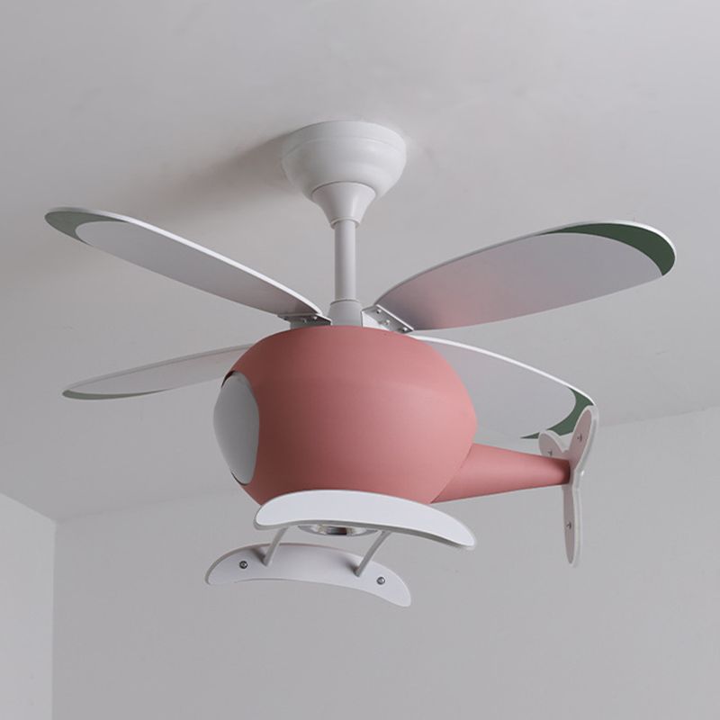 Nordic Ceiling Fan Light Fixture Creative LED Ceiling Lamp for Children's Bedroom
