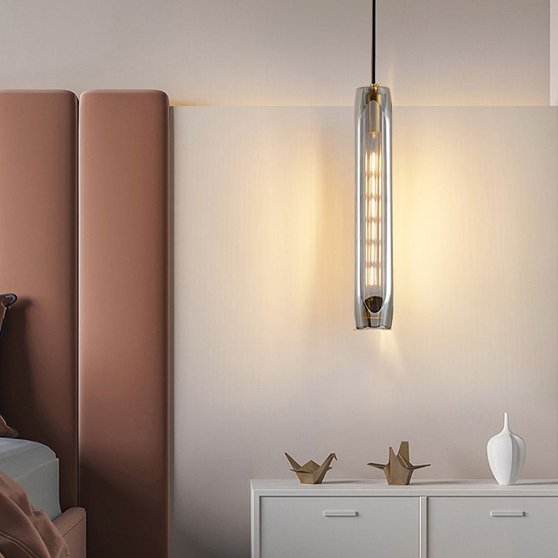 1 suspension géométrique légère pendentif de style moderne lampe à suspension en cristal