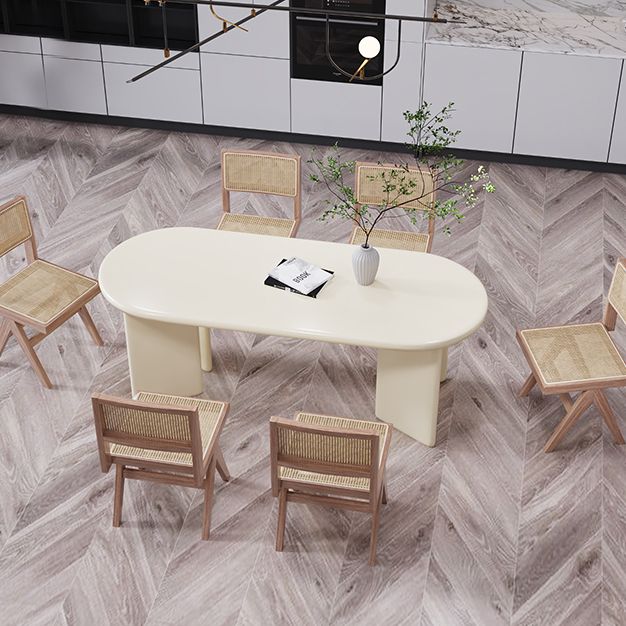 Mesa de comedor ovalado de madera maciza mesa de madera para comedor para comedor