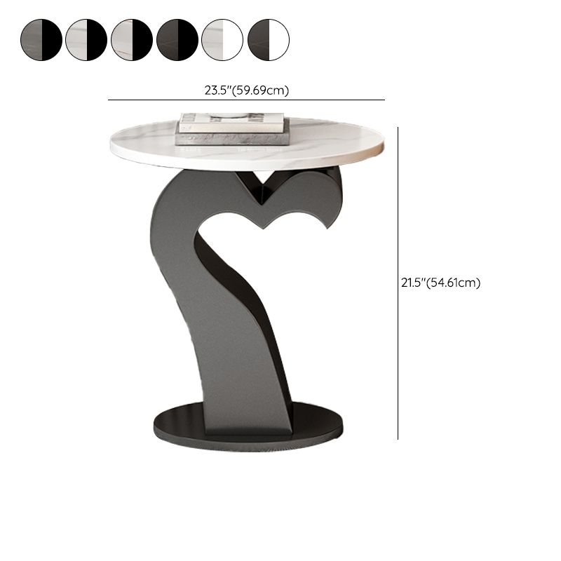 Abstract Coffee Table Set Contemporary Stone Top Cocktail Table