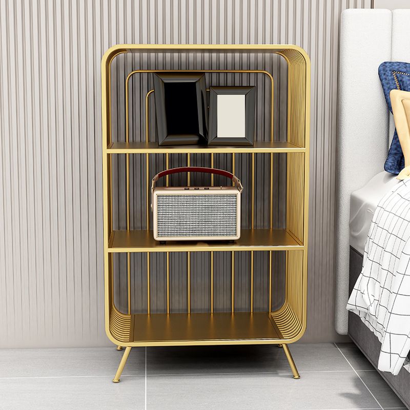 Glam Closed Back Shelf Bookcase Metal Book Shelf for Study Room