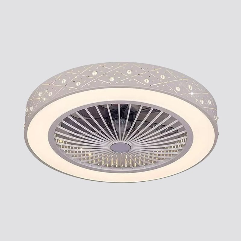 22 "breites Schlafzimmer mit breitem LED -Schlafzimmer mit zeitgenössischer weißer Hangleuchte Leuchte mit runden Acrylschatten