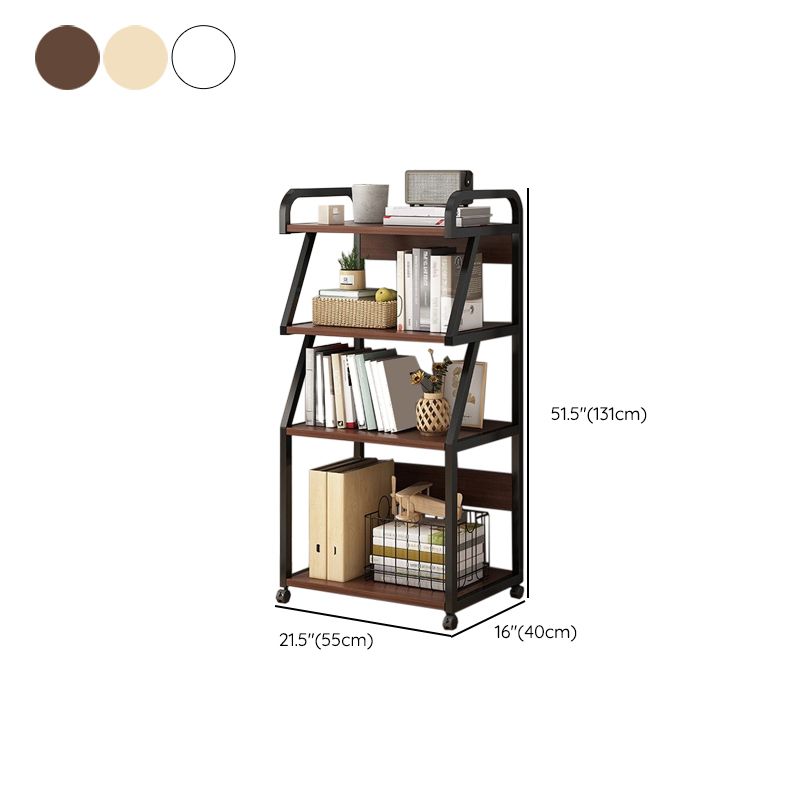 Contemporary Standard Shelf Bookcase Engineered Wood Open Bookcase