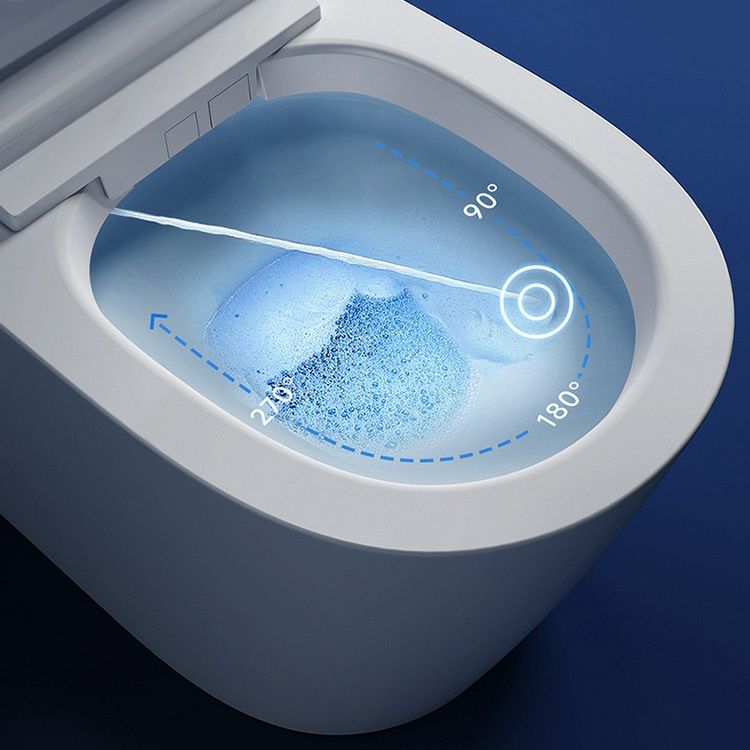 Contemporary One Piece Flush Toilet White Toilet for Bathroom