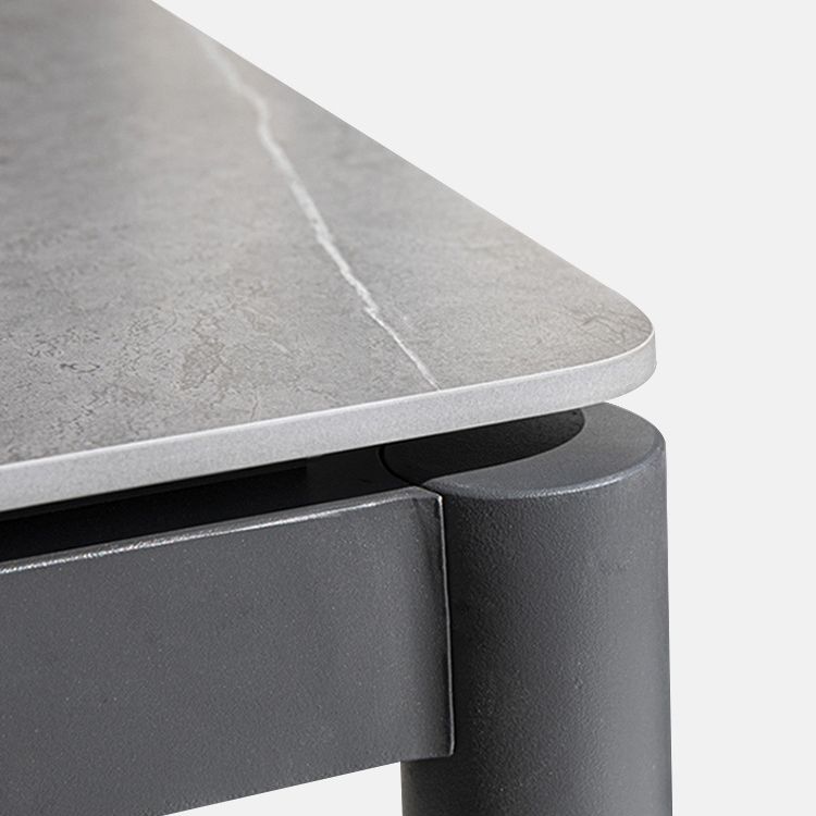 Modern Style 1/2/5 Pieces Metal Dining Set Stone Table Set for Outdoor