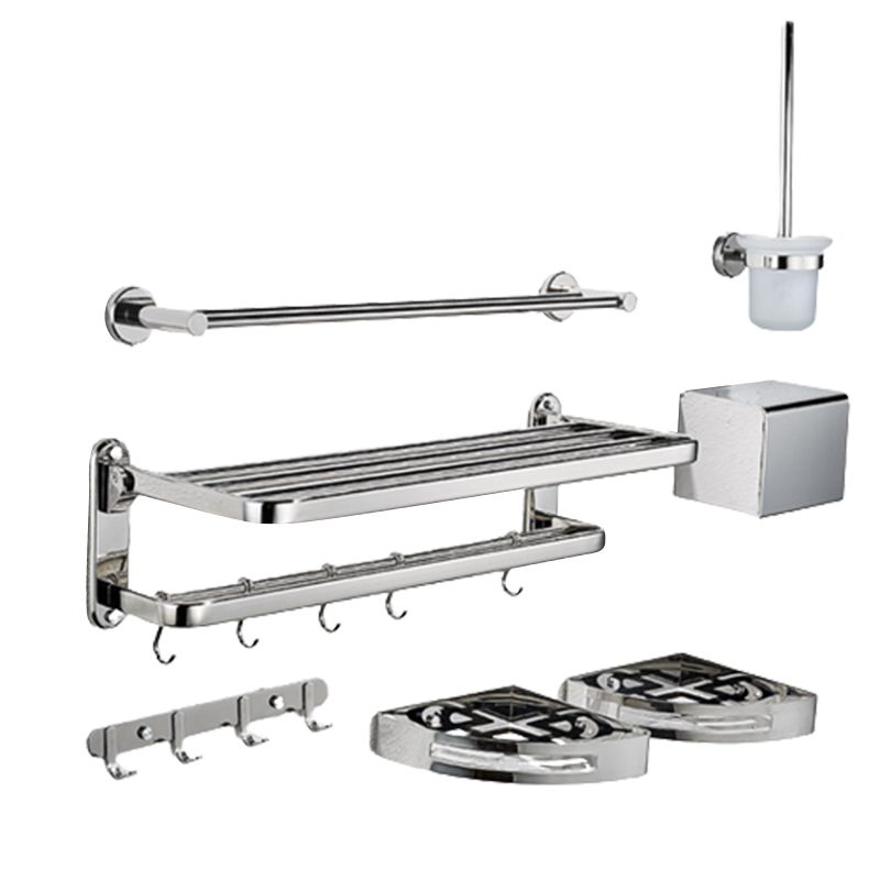 Modern Bath Hardware Set Stainless Steel Bath Shelf Paper Holder Bathroom Accessory Kit