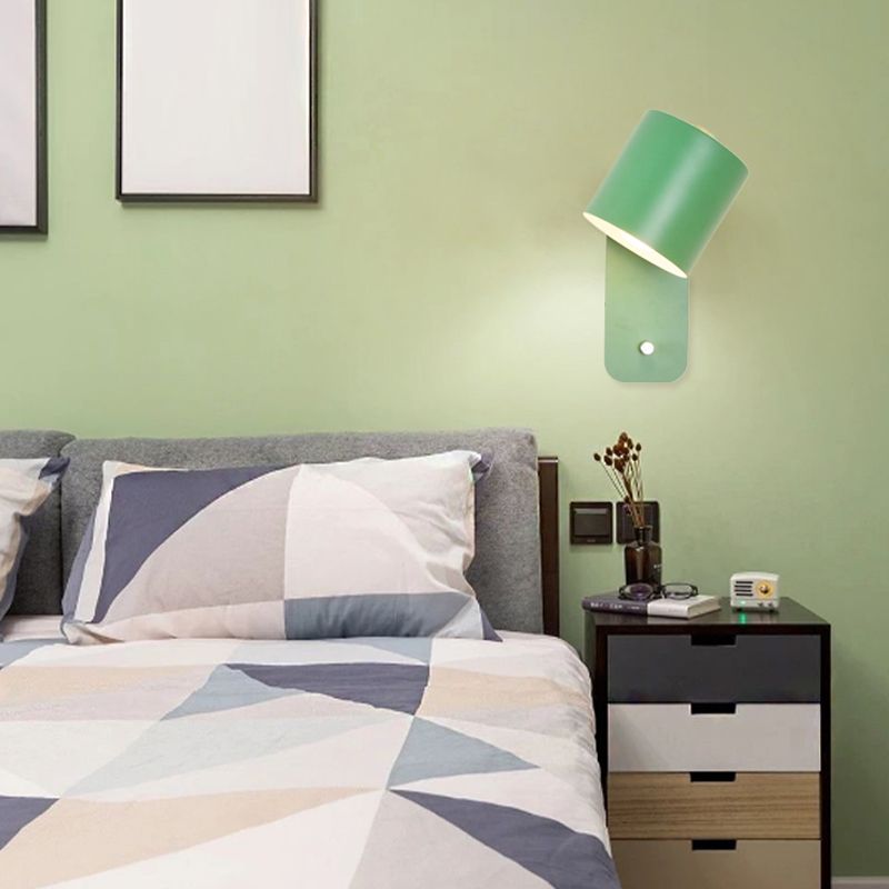 Nordic Style Metal Wall Light Colorful Adjustable Wall Lamp for Bedroom