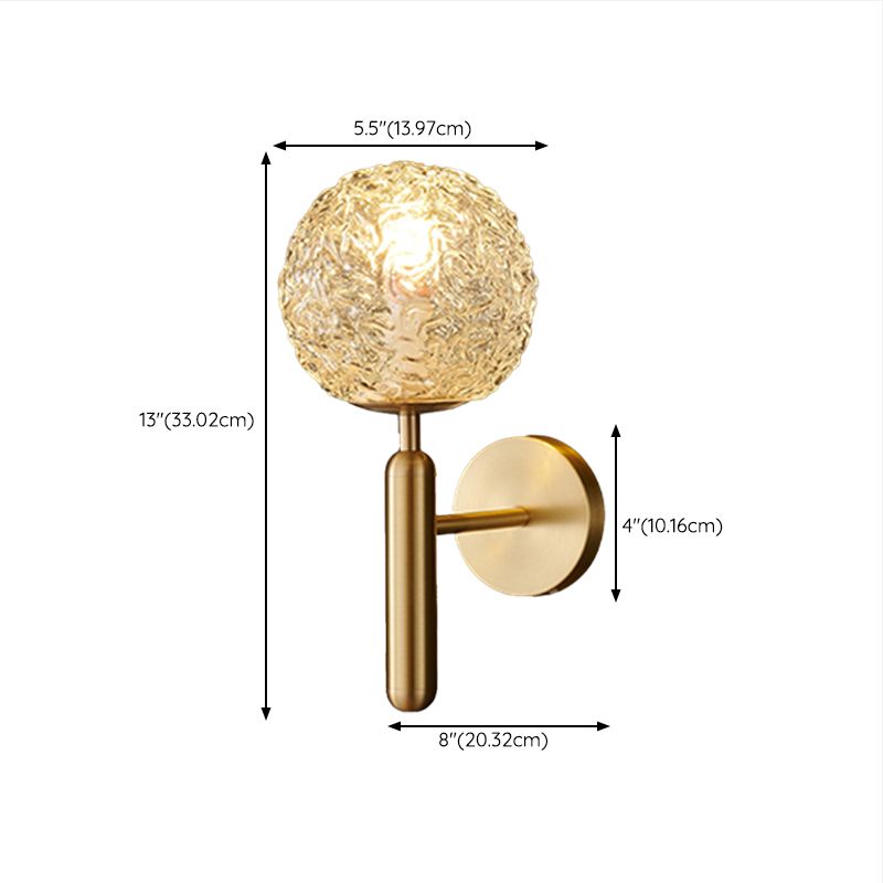 Modern Wall Light Sconce Creative Glass Wall Light Fixture for Bedroom