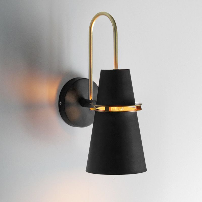 Single Cone Wall Mounted Sconce Modernism Metal Wall Light Sconces