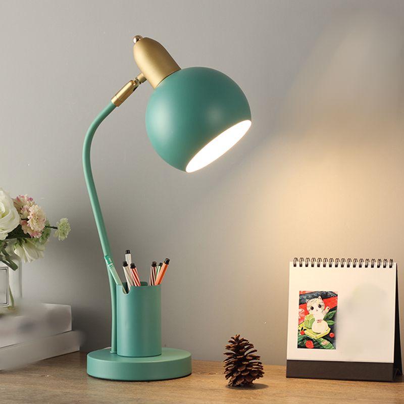 Lámpara de mesa de cúpula de estilo contemporáneo de metal de 1 luces de noche de 1 luces