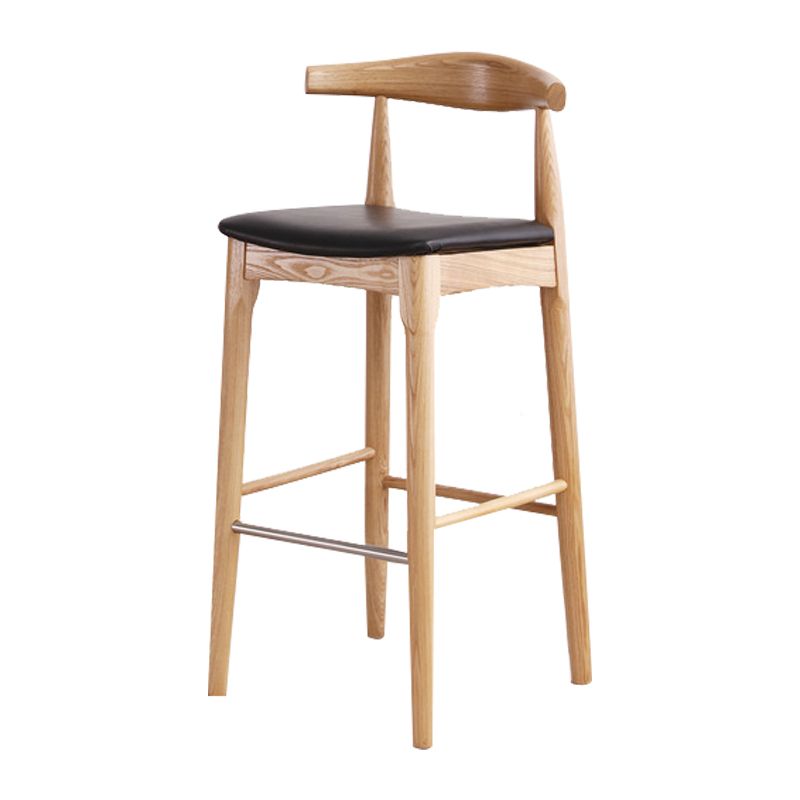 Modern Style Bar-stool Wooden Bar Stool with Wood Legs for Home