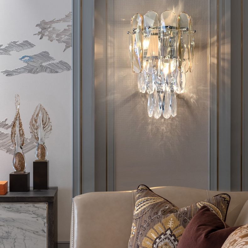 Lampada da parete in metallo elettroplato in stile moderno in stile di lusso sconde murale per spazi interni