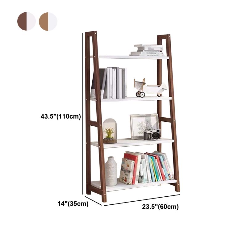 Open Back Bookshelf Scandinavian Style Bookcase for Study Room and Office
