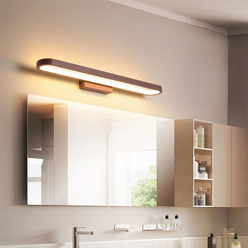 1-Light Linear Wall Sconce Modern Style Metal Wall Lighting for Bathroom