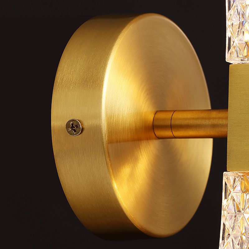Gold Mur Sconce Postmodern Crystal Murd Murd Lightture pour le salon