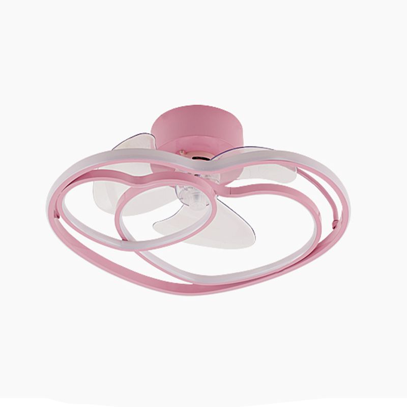 Simple Ceiling Fan Light Modern Multi-Light LED Ceiling Mount Lamp for Bedroom