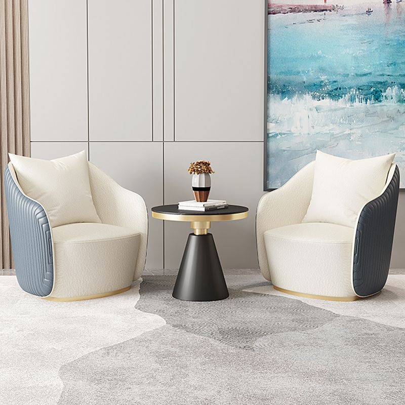 Contemporary Accent Armchair Modern Arms Included Barrel Accent Chair