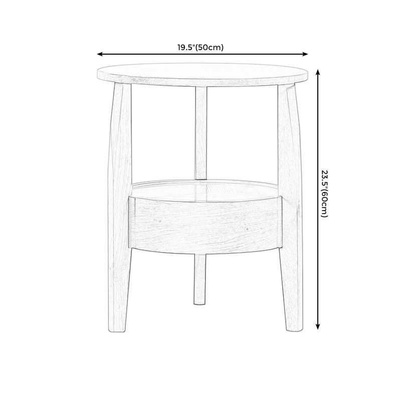 French Country Style Cocktail Table Wood/dark Coffee/walnut Solid Wood Round Coffee Table